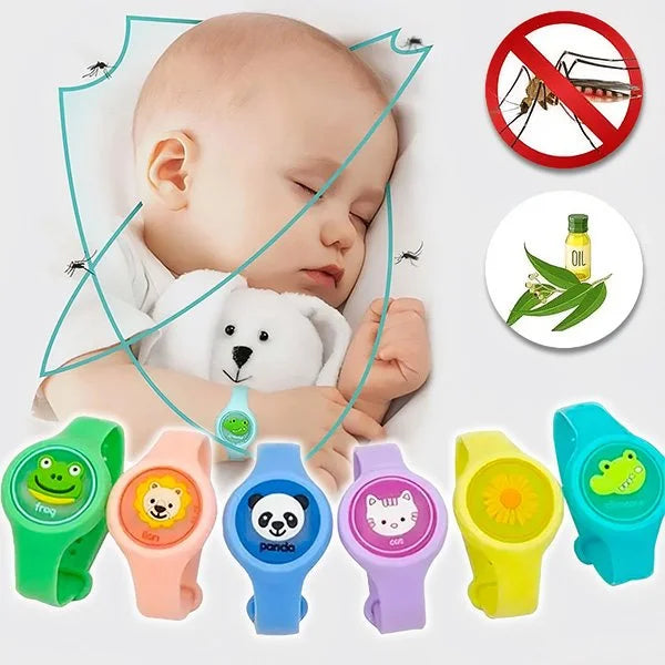 🦟 Bracelet Anti-Moustique Naturel — Protection Douce pour Bébé & Enfant