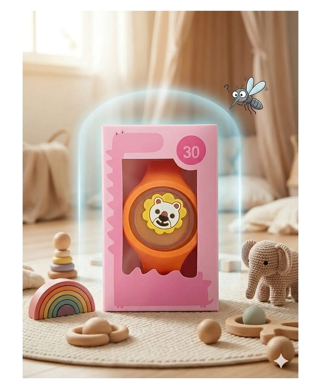🦟 Bracelet Anti-Moustique Naturel — Protection Douce pour Bébé & Enfant