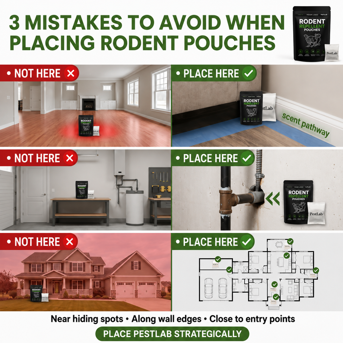 Rodent Repellent Pouches™ — Éloignez les Rats & Souris de Votre Maison
