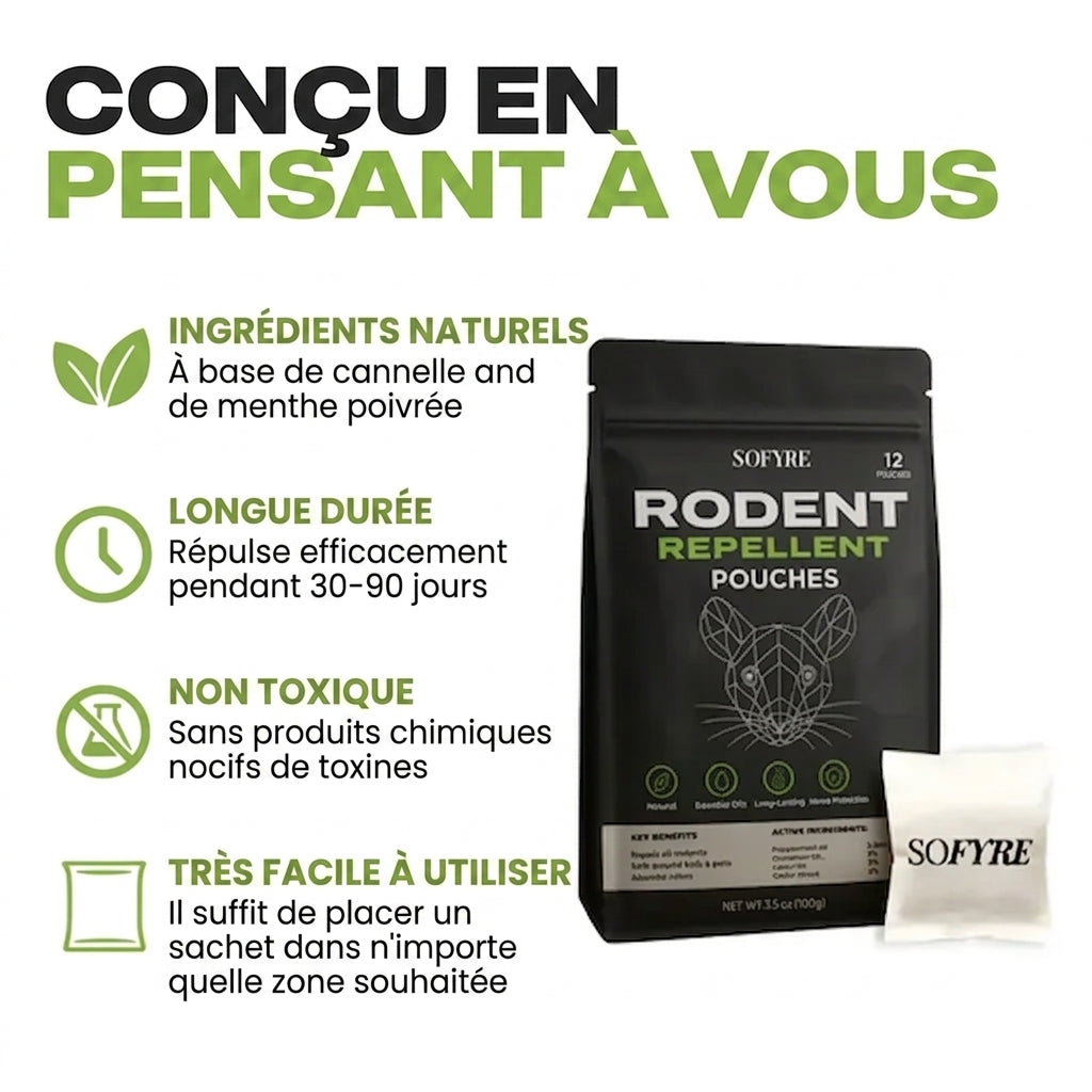 Rodent Repellent Pouches™ — Éloignez les Rats & Souris de Votre Maison
