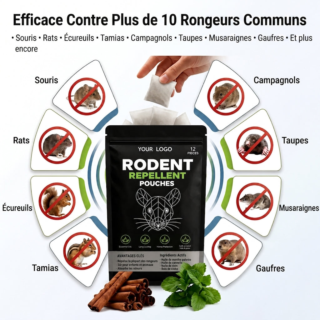 Rodent Repellent Pouches™ — Éloignez les Rats & Souris de Votre Maison