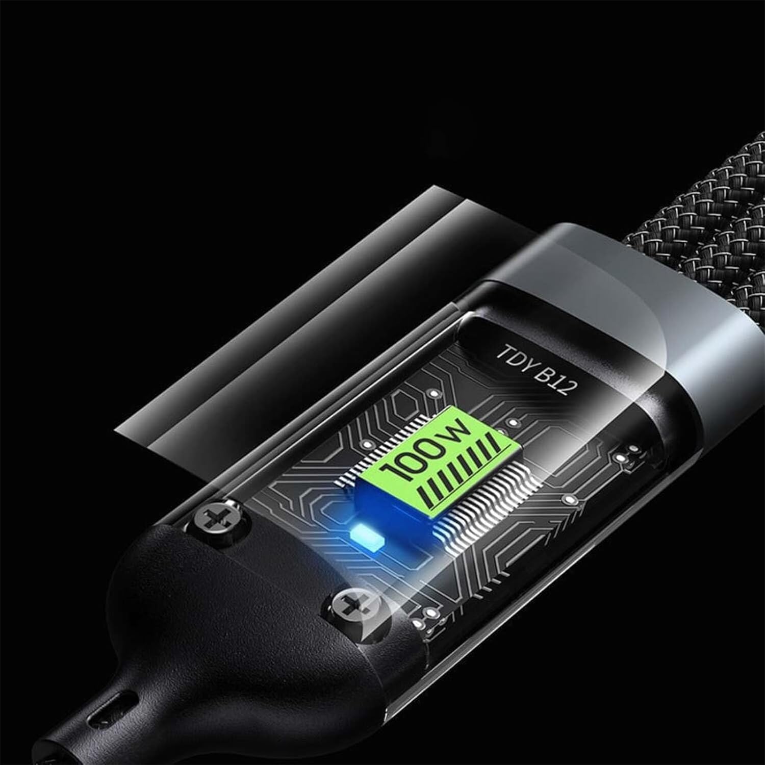Câble de Charge 3-en-1 – Puissance 100W Charge Rapide